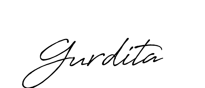 Gurdita stylish signature style. Best Handwritten Sign (Antro_Vectra_Bolder) for my name. Handwritten Signature Collection Ideas for my name Gurdita. Gurdita signature style 7 images and pictures png