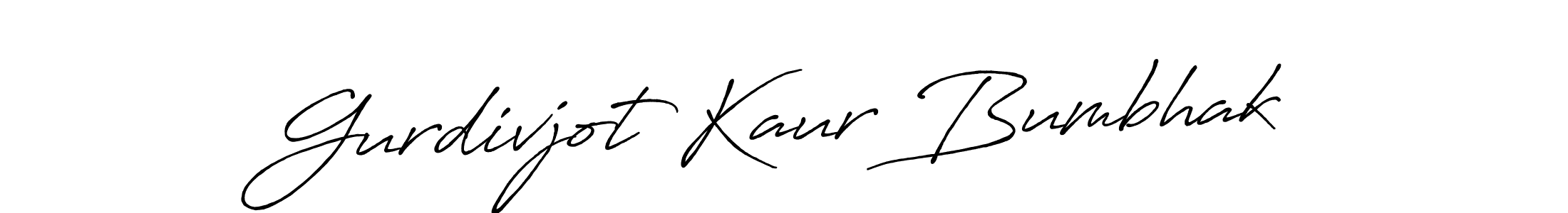 It looks lik you need a new signature style for name Gurdivjot Kaur Bumbhak. Design unique handwritten (Antro_Vectra_Bolder) signature with our free signature maker in just a few clicks. Gurdivjot Kaur Bumbhak signature style 7 images and pictures png
