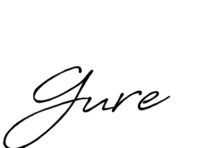 Gure stylish signature style. Best Handwritten Sign (Antro_Vectra_Bolder) for my name. Handwritten Signature Collection Ideas for my name Gure. Gure signature style 7 images and pictures png