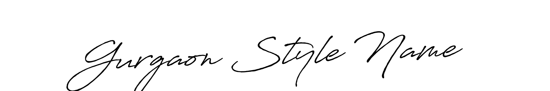 How to make Gurgaon Style Name name signature. Use Antro_Vectra_Bolder style for creating short signs online. This is the latest handwritten sign. Gurgaon Style Name signature style 7 images and pictures png