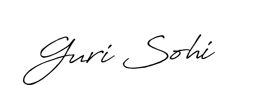 How to make Guri Sohi name signature. Use Antro_Vectra_Bolder style for creating short signs online. This is the latest handwritten sign. Guri Sohi signature style 7 images and pictures png