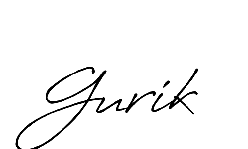 Make a beautiful signature design for name Gurik. With this signature (Antro_Vectra_Bolder) style, you can create a handwritten signature for free. Gurik signature style 7 images and pictures png