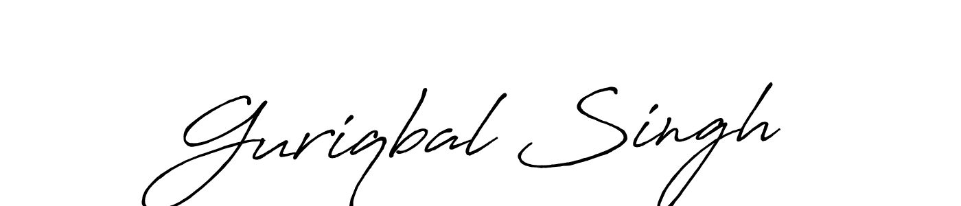 Make a beautiful signature design for name Guriqbal Singh. With this signature (Antro_Vectra_Bolder) style, you can create a handwritten signature for free. Guriqbal Singh signature style 7 images and pictures png