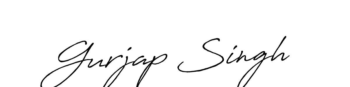 Create a beautiful signature design for name Gurjap Singh. With this signature (Antro_Vectra_Bolder) fonts, you can make a handwritten signature for free. Gurjap Singh signature style 7 images and pictures png