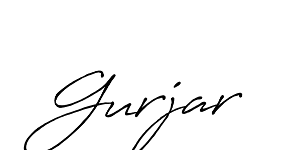 How to make Gurjar signature? Antro_Vectra_Bolder is a professional autograph style. Create handwritten signature for Gurjar name. Gurjar signature style 7 images and pictures png