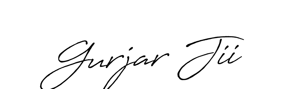 if you are searching for the best signature style for your name Gurjar Jii. so please give up your signature search. here we have designed multiple signature styles  using Antro_Vectra_Bolder. Gurjar Jii signature style 7 images and pictures png