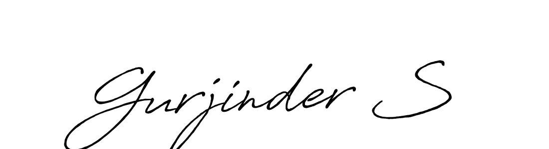 How to make Gurjinder S signature? Antro_Vectra_Bolder is a professional autograph style. Create handwritten signature for Gurjinder S name. Gurjinder S signature style 7 images and pictures png