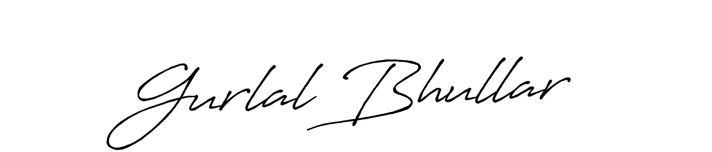 Design your own signature with our free online signature maker. With this signature software, you can create a handwritten (Antro_Vectra_Bolder) signature for name Gurlal Bhullar. Gurlal Bhullar signature style 7 images and pictures png