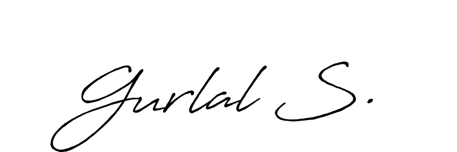 Design your own signature with our free online signature maker. With this signature software, you can create a handwritten (Antro_Vectra_Bolder) signature for name Gurlal S.. Gurlal S. signature style 7 images and pictures png