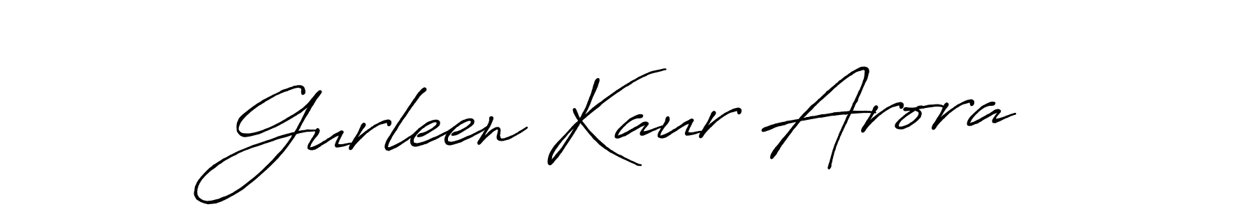 How to make Gurleen Kaur Arora name signature. Use Antro_Vectra_Bolder style for creating short signs online. This is the latest handwritten sign. Gurleen Kaur Arora signature style 7 images and pictures png