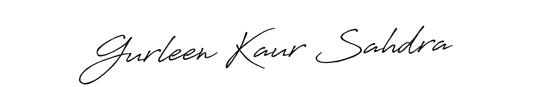 Gurleen Kaur Sahdra stylish signature style. Best Handwritten Sign (Antro_Vectra_Bolder) for my name. Handwritten Signature Collection Ideas for my name Gurleen Kaur Sahdra. Gurleen Kaur Sahdra signature style 7 images and pictures png