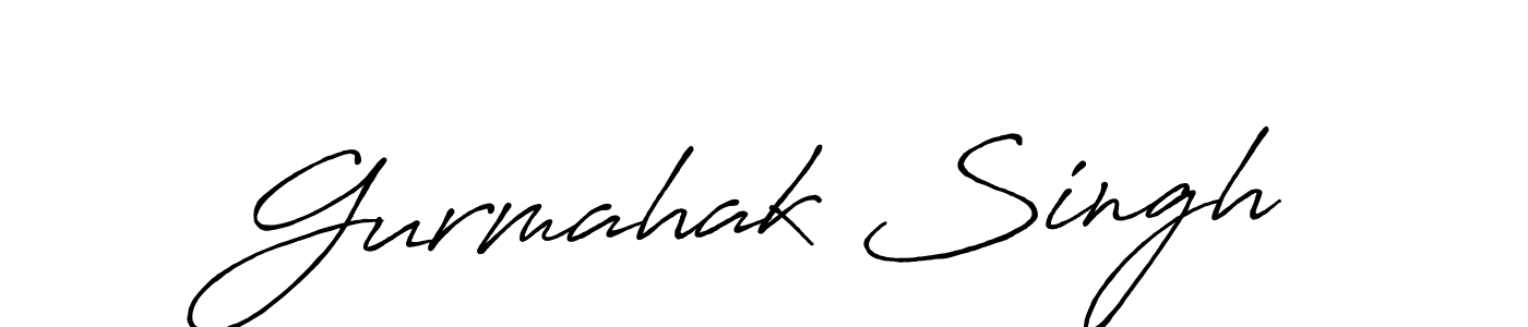 Create a beautiful signature design for name Gurmahak Singh. With this signature (Antro_Vectra_Bolder) fonts, you can make a handwritten signature for free. Gurmahak Singh signature style 7 images and pictures png