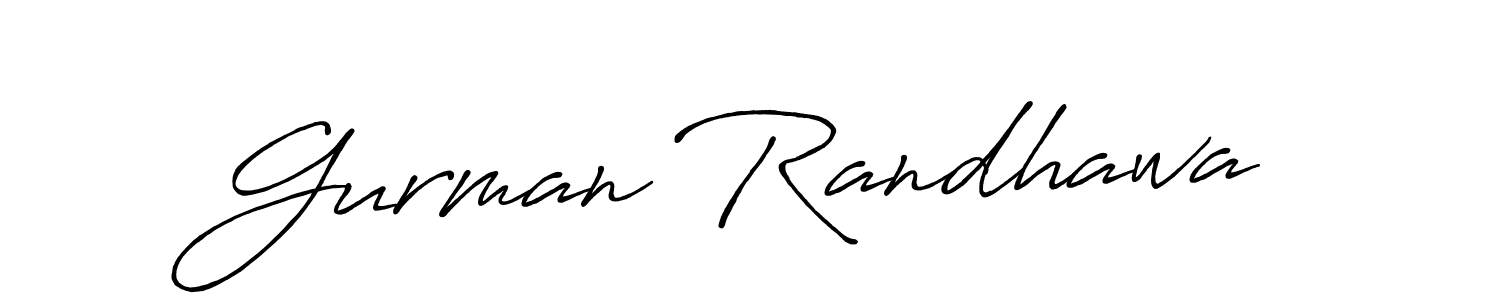 Design your own signature with our free online signature maker. With this signature software, you can create a handwritten (Antro_Vectra_Bolder) signature for name Gurman Randhawa. Gurman Randhawa signature style 7 images and pictures png