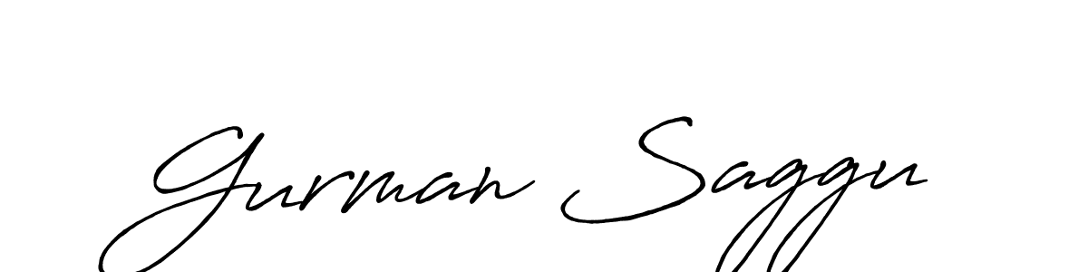 Design your own signature with our free online signature maker. With this signature software, you can create a handwritten (Antro_Vectra_Bolder) signature for name Gurman Saggu. Gurman Saggu signature style 7 images and pictures png