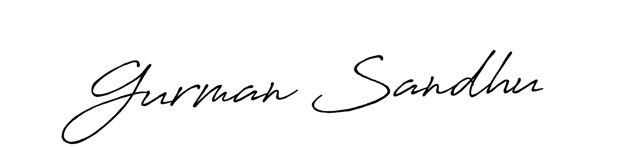 Gurman Sandhu stylish signature style. Best Handwritten Sign (Antro_Vectra_Bolder) for my name. Handwritten Signature Collection Ideas for my name Gurman Sandhu. Gurman Sandhu signature style 7 images and pictures png