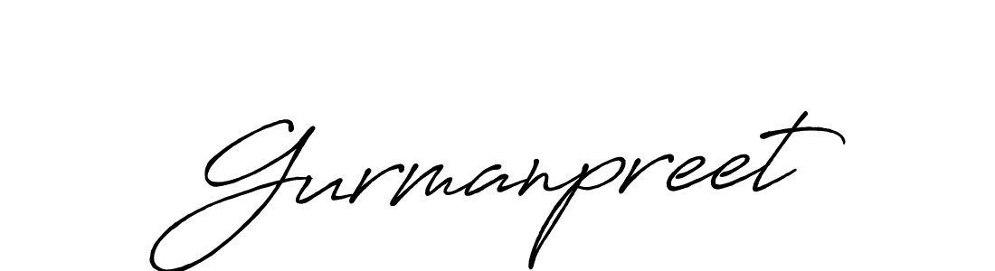 Make a beautiful signature design for name Gurmanpreet. With this signature (Antro_Vectra_Bolder) style, you can create a handwritten signature for free. Gurmanpreet signature style 7 images and pictures png