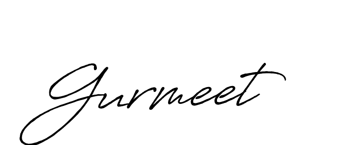 Make a beautiful signature design for name Gurmeet. With this signature (Antro_Vectra_Bolder) style, you can create a handwritten signature for free. Gurmeet signature style 7 images and pictures png