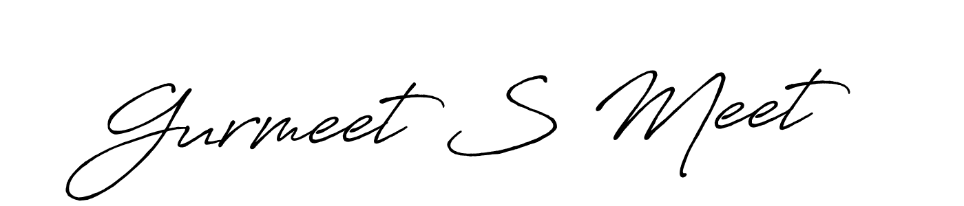 Also we have Gurmeet S Meet name is the best signature style. Create professional handwritten signature collection using Antro_Vectra_Bolder autograph style. Gurmeet S Meet signature style 7 images and pictures png