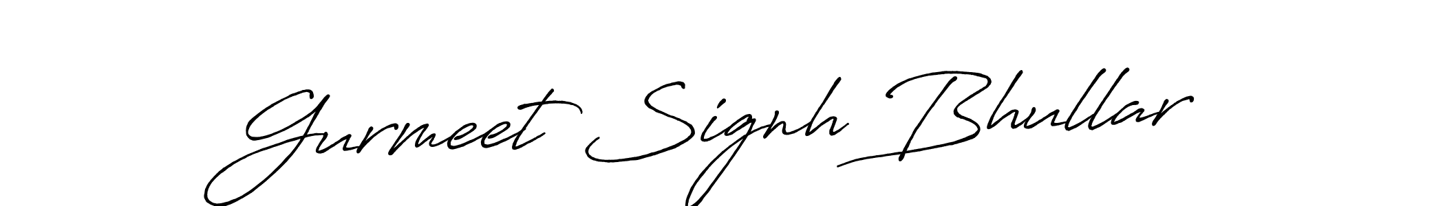 Use a signature maker to create a handwritten signature online. With this signature software, you can design (Antro_Vectra_Bolder) your own signature for name Gurmeet Signh Bhullar. Gurmeet Signh Bhullar signature style 7 images and pictures png
