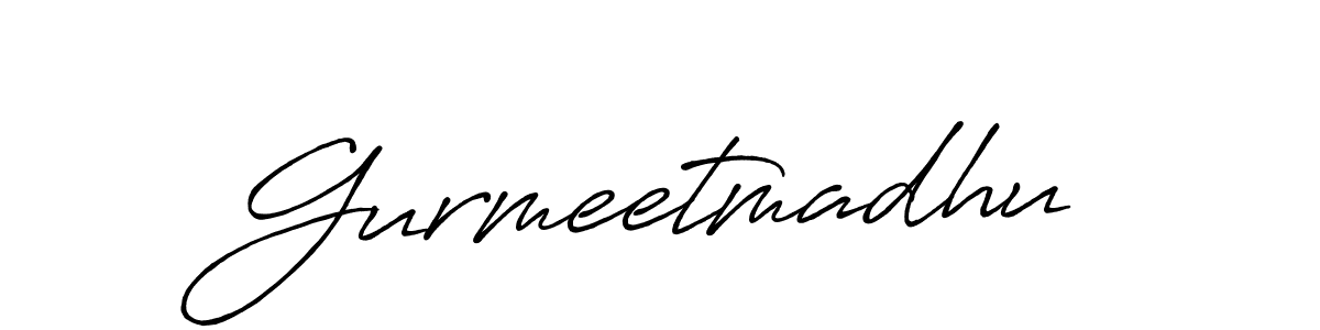 Also we have Gurmeetmadhu name is the best signature style. Create professional handwritten signature collection using Antro_Vectra_Bolder autograph style. Gurmeetmadhu signature style 7 images and pictures png