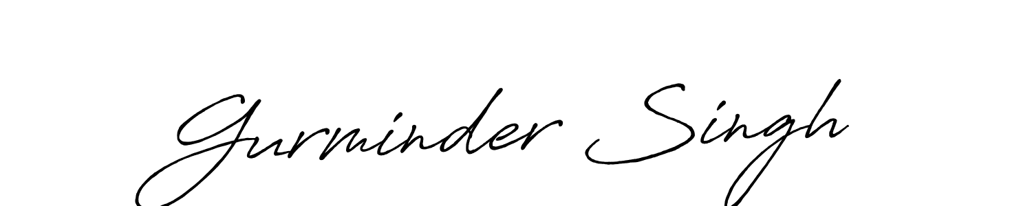 Gurminder Singh stylish signature style. Best Handwritten Sign (Antro_Vectra_Bolder) for my name. Handwritten Signature Collection Ideas for my name Gurminder Singh. Gurminder Singh signature style 7 images and pictures png