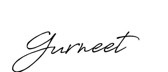 Make a beautiful signature design for name Gurneet. With this signature (Antro_Vectra_Bolder) style, you can create a handwritten signature for free. Gurneet signature style 7 images and pictures png