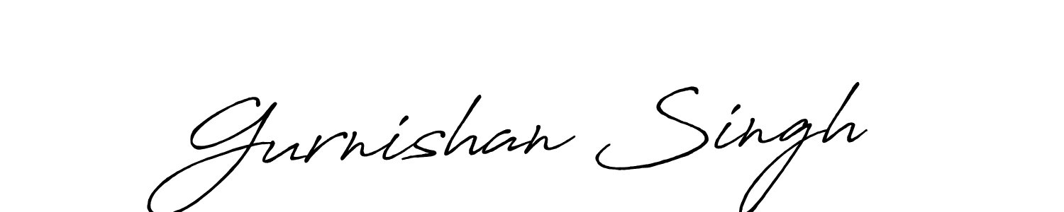 How to make Gurnishan Singh name signature. Use Antro_Vectra_Bolder style for creating short signs online. This is the latest handwritten sign. Gurnishan Singh signature style 7 images and pictures png