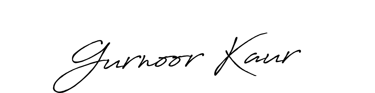 Design your own signature with our free online signature maker. With this signature software, you can create a handwritten (Antro_Vectra_Bolder) signature for name Gurnoor Kaur. Gurnoor Kaur signature style 7 images and pictures png