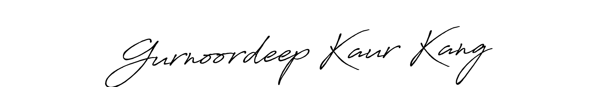 Make a beautiful signature design for name Gurnoordeep Kaur Kang. With this signature (Antro_Vectra_Bolder) style, you can create a handwritten signature for free. Gurnoordeep Kaur Kang signature style 7 images and pictures png