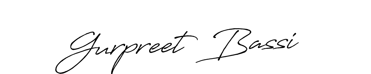 It looks lik you need a new signature style for name Gurpreet  Bassi. Design unique handwritten (Antro_Vectra_Bolder) signature with our free signature maker in just a few clicks. Gurpreet  Bassi signature style 7 images and pictures png