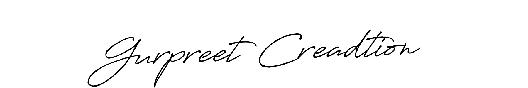 Antro_Vectra_Bolder is a professional signature style that is perfect for those who want to add a touch of class to their signature. It is also a great choice for those who want to make their signature more unique. Get Gurpreet Creadtion name to fancy signature for free. Gurpreet Creadtion signature style 7 images and pictures png