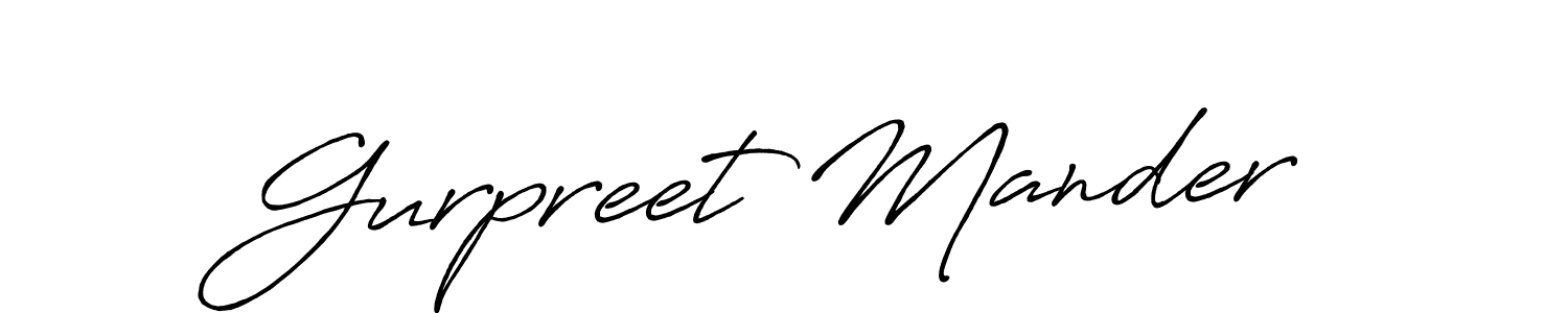 Use a signature maker to create a handwritten signature online. With this signature software, you can design (Antro_Vectra_Bolder) your own signature for name Gurpreet Mander. Gurpreet Mander signature style 7 images and pictures png