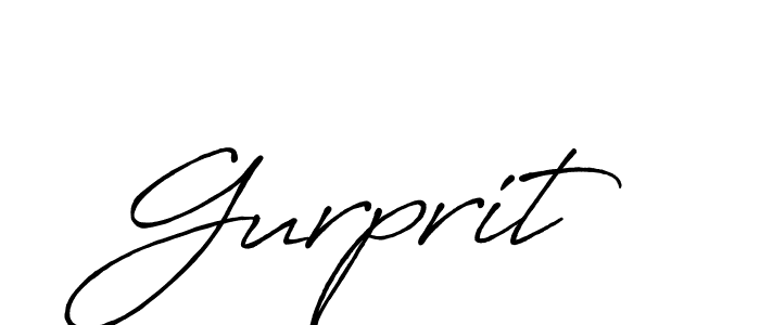 Make a beautiful signature design for name Gurprit. With this signature (Antro_Vectra_Bolder) style, you can create a handwritten signature for free. Gurprit signature style 7 images and pictures png