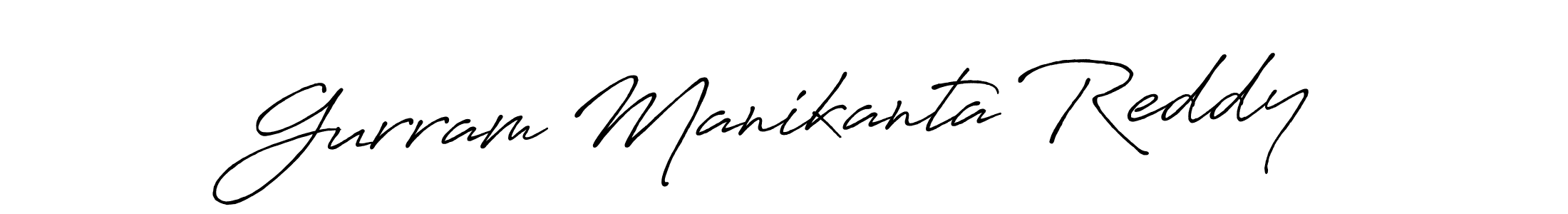 How to make Gurram Manikanta Reddy name signature. Use Antro_Vectra_Bolder style for creating short signs online. This is the latest handwritten sign. Gurram Manikanta Reddy signature style 7 images and pictures png
