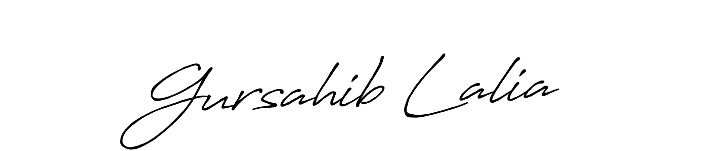 Also we have Gursahib Lalia name is the best signature style. Create professional handwritten signature collection using Antro_Vectra_Bolder autograph style. Gursahib Lalia signature style 7 images and pictures png