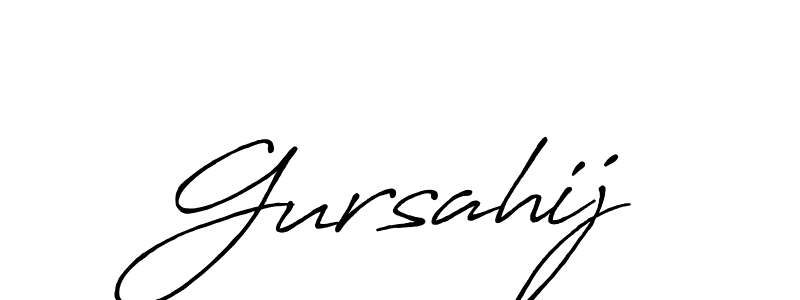 if you are searching for the best signature style for your name Gursahij. so please give up your signature search. here we have designed multiple signature styles  using Antro_Vectra_Bolder. Gursahij signature style 7 images and pictures png