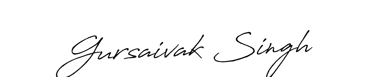 Gursaivak Singh stylish signature style. Best Handwritten Sign (Antro_Vectra_Bolder) for my name. Handwritten Signature Collection Ideas for my name Gursaivak Singh. Gursaivak Singh signature style 7 images and pictures png