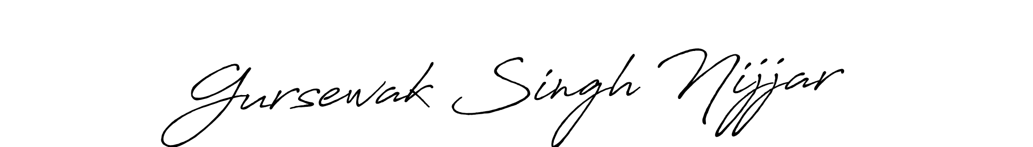 How to Draw Gursewak Singh Nijjar signature style? Antro_Vectra_Bolder is a latest design signature styles for name Gursewak Singh Nijjar. Gursewak Singh Nijjar signature style 7 images and pictures png