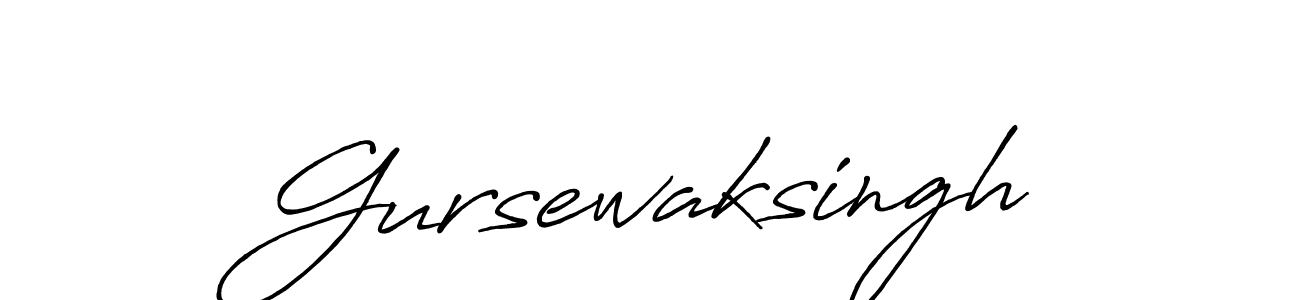 How to make Gursewaksingh name signature. Use Antro_Vectra_Bolder style for creating short signs online. This is the latest handwritten sign. Gursewaksingh signature style 7 images and pictures png