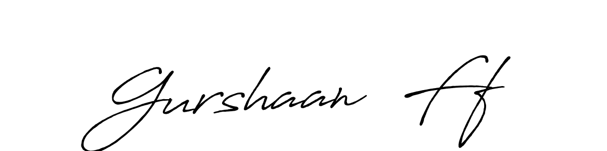 This is the best signature style for the Gurshaan  Ff name. Also you like these signature font (Antro_Vectra_Bolder). Mix name signature. Gurshaan  Ff signature style 7 images and pictures png
