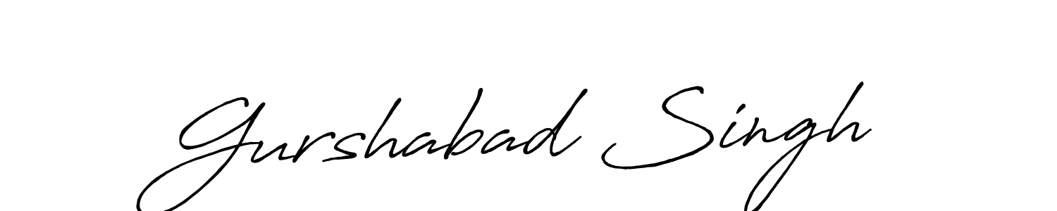 Use a signature maker to create a handwritten signature online. With this signature software, you can design (Antro_Vectra_Bolder) your own signature for name Gurshabad Singh. Gurshabad Singh signature style 7 images and pictures png