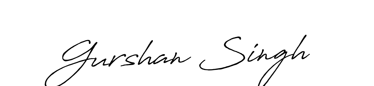 Design your own signature with our free online signature maker. With this signature software, you can create a handwritten (Antro_Vectra_Bolder) signature for name Gurshan Singh. Gurshan Singh signature style 7 images and pictures png