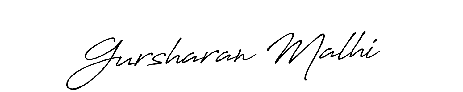 Gursharan Malhi stylish signature style. Best Handwritten Sign (Antro_Vectra_Bolder) for my name. Handwritten Signature Collection Ideas for my name Gursharan Malhi. Gursharan Malhi signature style 7 images and pictures png