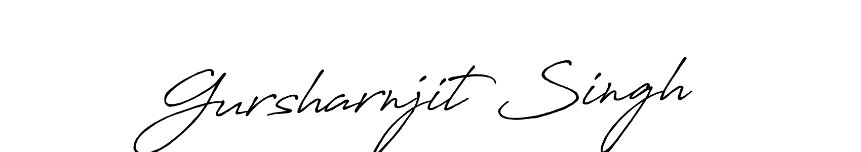 Make a beautiful signature design for name Gursharnjit Singh. With this signature (Antro_Vectra_Bolder) style, you can create a handwritten signature for free. Gursharnjit Singh signature style 7 images and pictures png