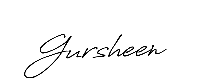 Make a beautiful signature design for name Gursheen. With this signature (Antro_Vectra_Bolder) style, you can create a handwritten signature for free. Gursheen signature style 7 images and pictures png