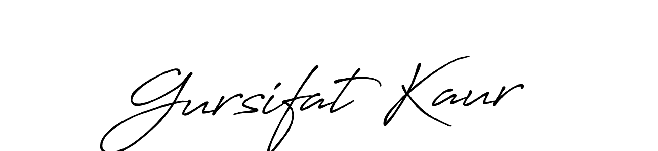 Design your own signature with our free online signature maker. With this signature software, you can create a handwritten (Antro_Vectra_Bolder) signature for name Gursifat Kaur. Gursifat Kaur signature style 7 images and pictures png