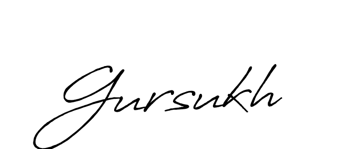 Design your own signature with our free online signature maker. With this signature software, you can create a handwritten (Antro_Vectra_Bolder) signature for name Gursukh. Gursukh signature style 7 images and pictures png