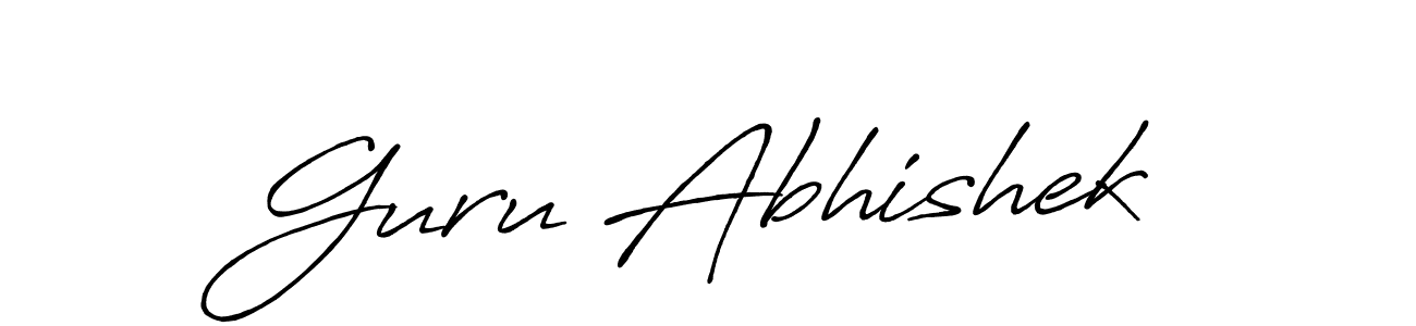 Guru Abhishek stylish signature style. Best Handwritten Sign (Antro_Vectra_Bolder) for my name. Handwritten Signature Collection Ideas for my name Guru Abhishek. Guru Abhishek signature style 7 images and pictures png
