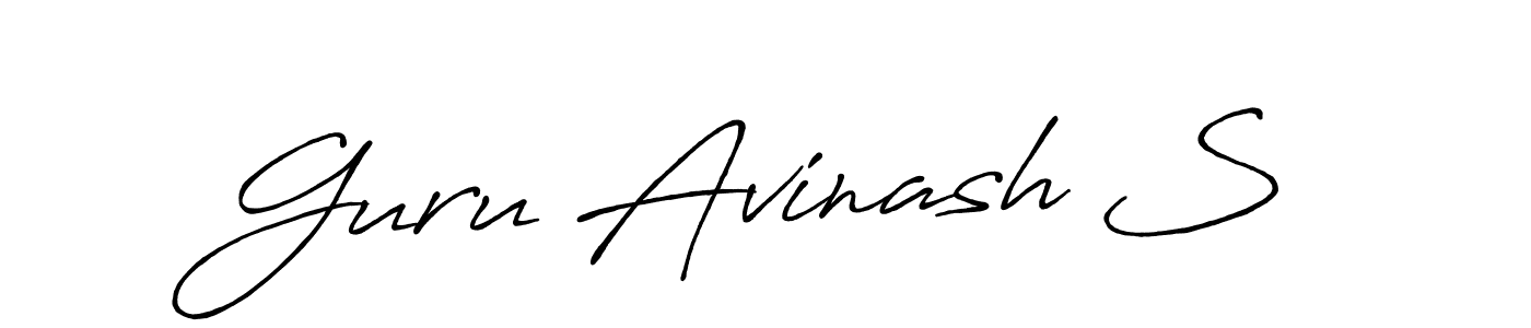 How to make Guru Avinash S signature? Antro_Vectra_Bolder is a professional autograph style. Create handwritten signature for Guru Avinash S name. Guru Avinash S signature style 7 images and pictures png
