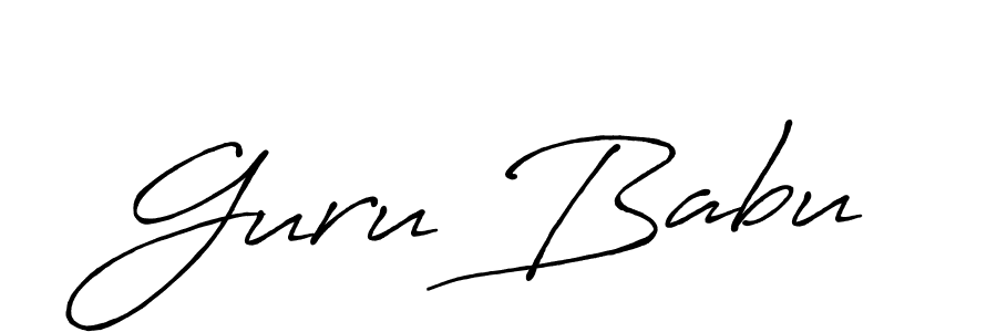 Also we have Guru Babu name is the best signature style. Create professional handwritten signature collection using Antro_Vectra_Bolder autograph style. Guru Babu signature style 7 images and pictures png